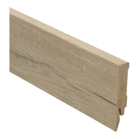 Rechte folieplint 70x14 zachte eik warm grijs - afbeelding 1