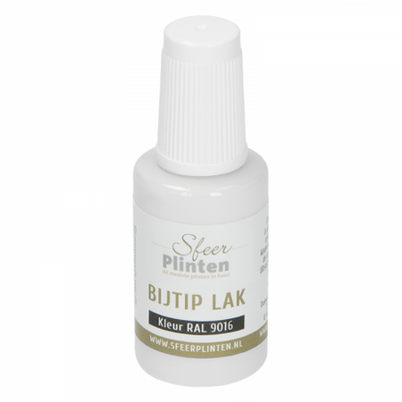 Sfeerplinten bij-tip-lak RAL9016 - 20ml - afbeelding 1