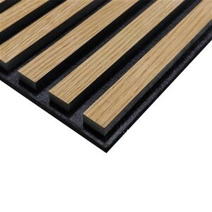 Silentlines lattenwand tegel geolied eiken - 2 tegels van 553x553x22mm