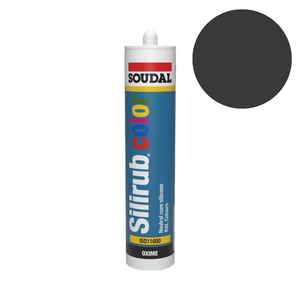 Soudal - Silirub Color Siliconenkit RAL 9005 - 300 ml - afbeelding 1