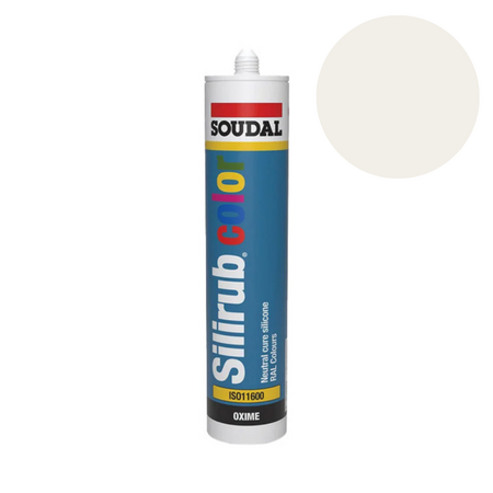 Soudal - Silirub Color Siliconenkit RAL 9010 - 300 ml - afbeelding 1