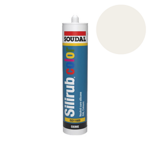 Soudal - Silirub Color Siliconenkit RAL 9010 - 300 ml - afbeelding 1