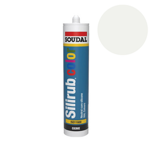 Soudal - Silirub Color Siliconenkit RAL 9016 - 300 ml - afbeelding 1