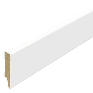 Stijlplint Afgelakt Off White model Blok 12x100mm - lengte 250cm