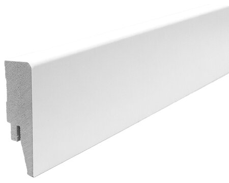 Stijlplint Blok witfolie watervast 16x58mm - lengte 240cm