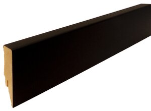 Stijlplint Blok zwartfolie mat 16x70mm 250cm