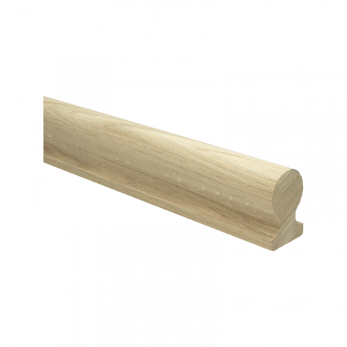 Trapleuning eik onbehandeld sleutelgat 40x60mm 120cm