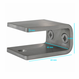 Trapleuninghouder RVS geborsteld plat - afbeelding 2