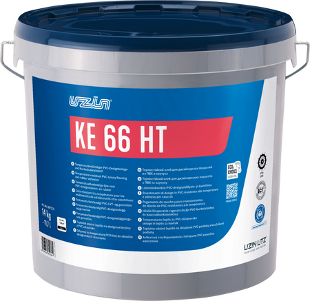 UZIN KE 66 HT vezelversterkte dispersielijm voor PVC vloeren 14 kg