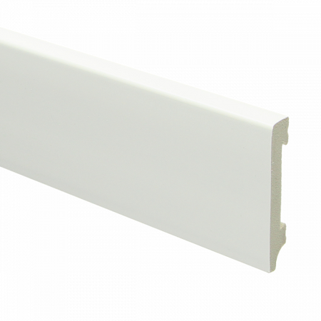 Watervaste kunststof Moderne plint 70x12 wit - lengte 240cm - afbeelding 1